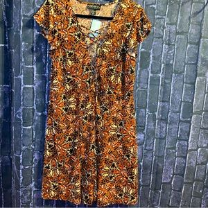 FOREVER 21 Plus + Criss-Cross Paisley Sz Dress 2X NWTS